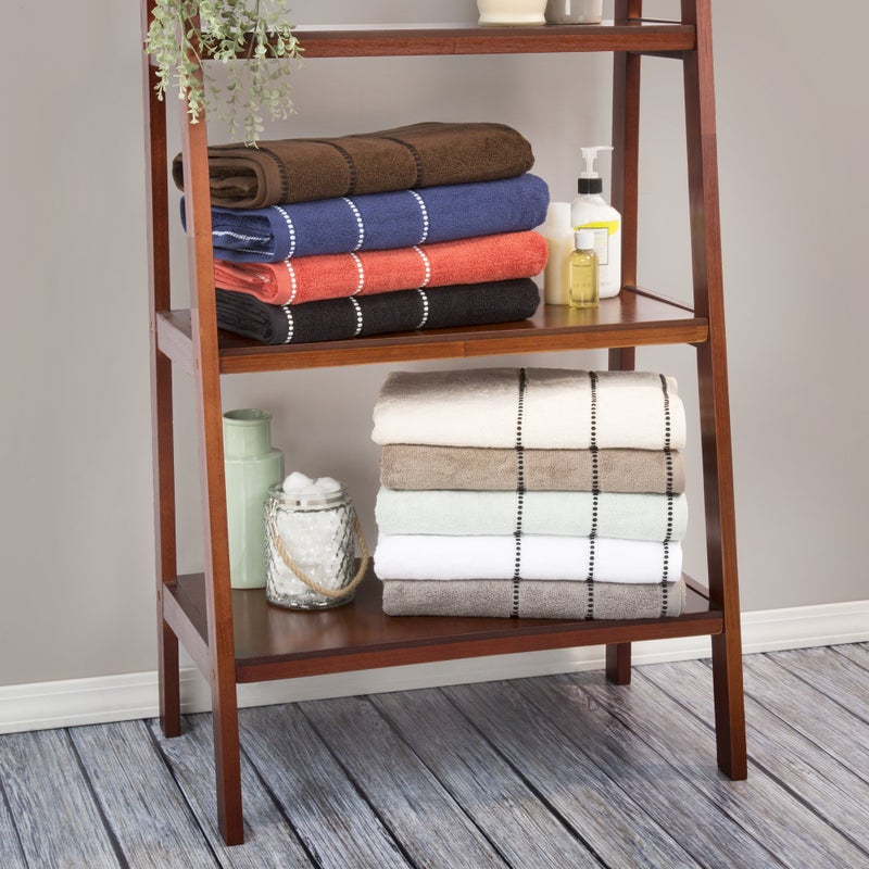 Lavish Home 6 Piece Bathroom Towels Set - 525GSM 100% Cotton Bathroom Essentials - 2 Bath Sheets, 2 Hand Towels, and 2 Wash Cloths for Bath, Shower, Gym, Spa, and Dorm Room (White) - Image 5